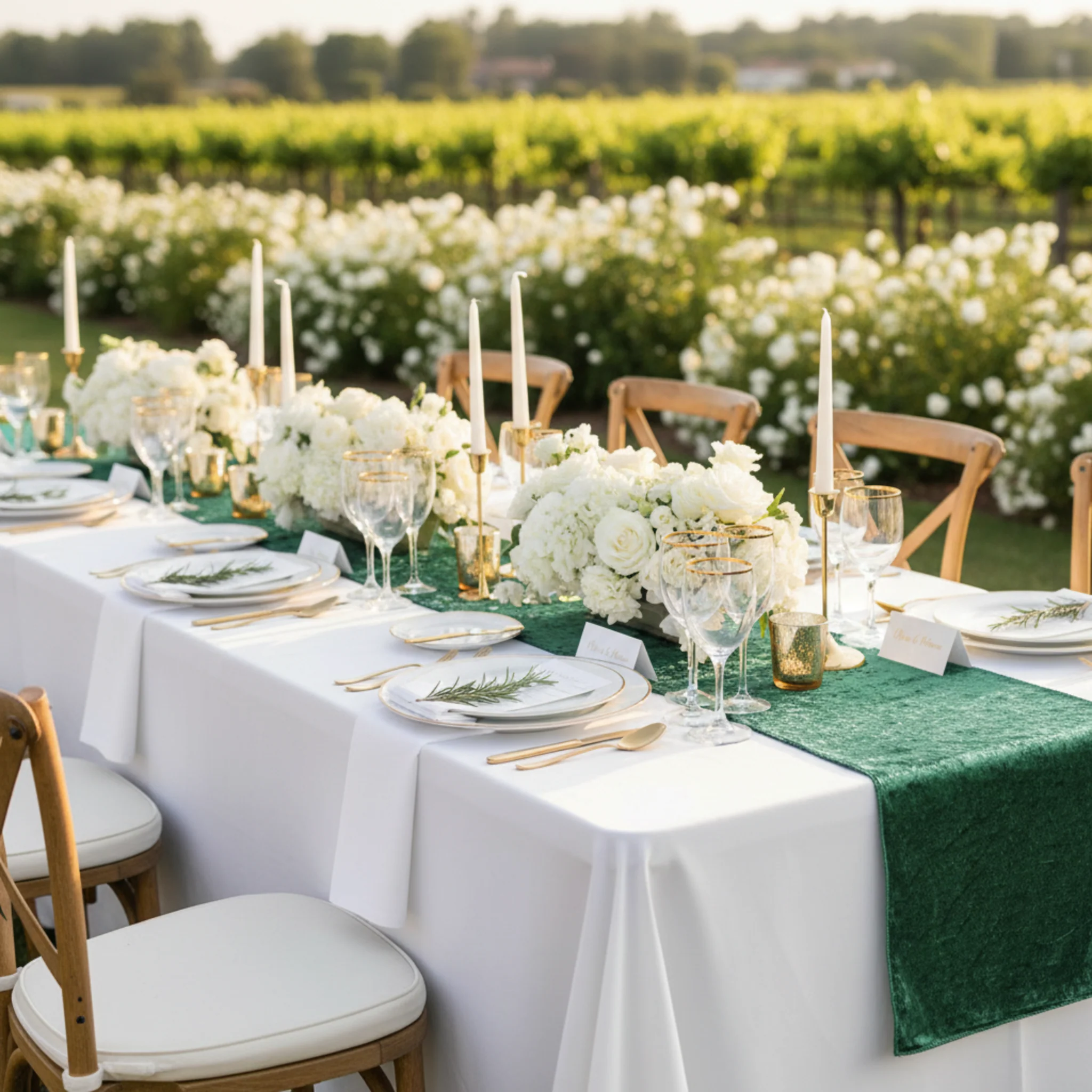 Velvet Table Runner - Emerald Green - Image 3