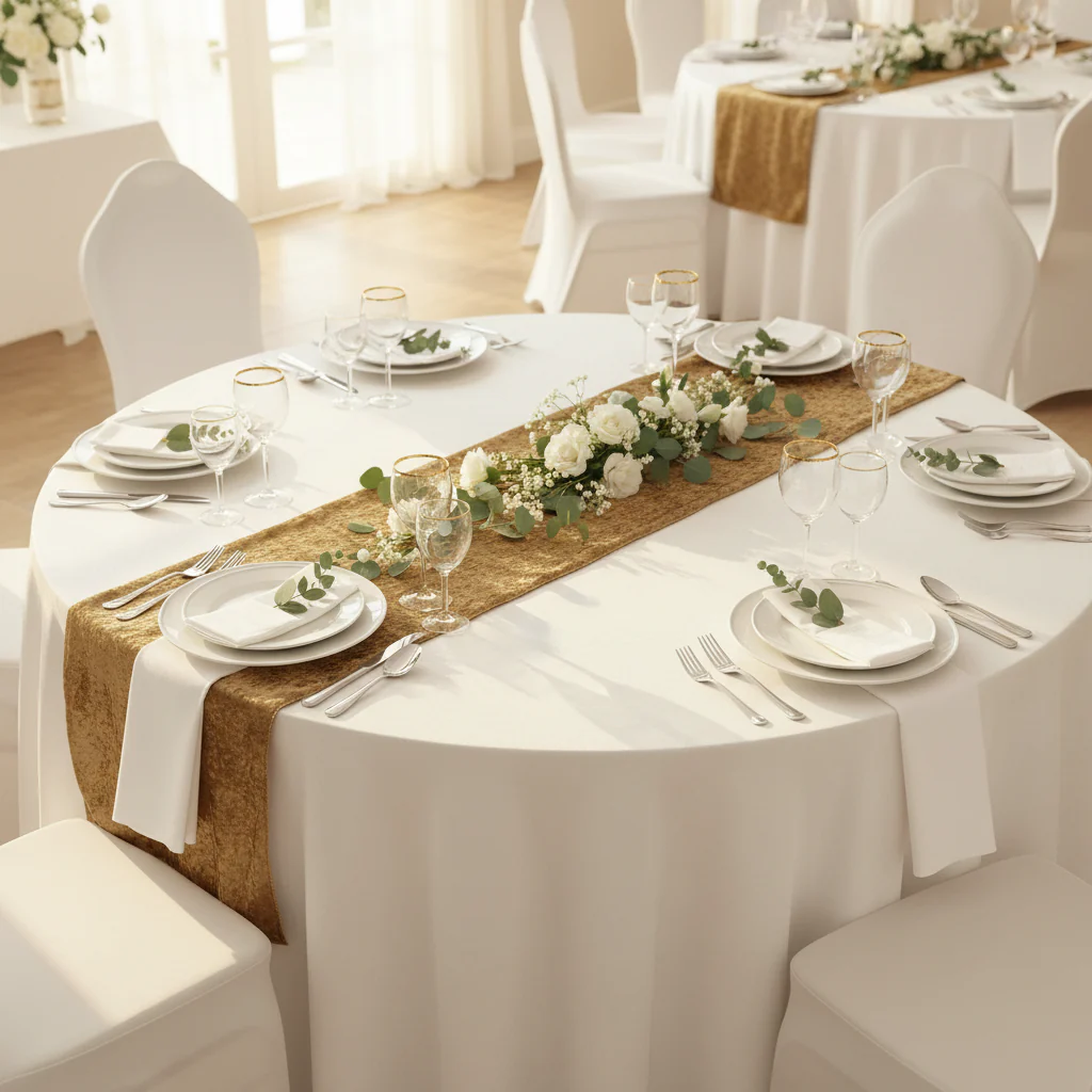 Velvet Table Runner - Mocha Brown - Image 5