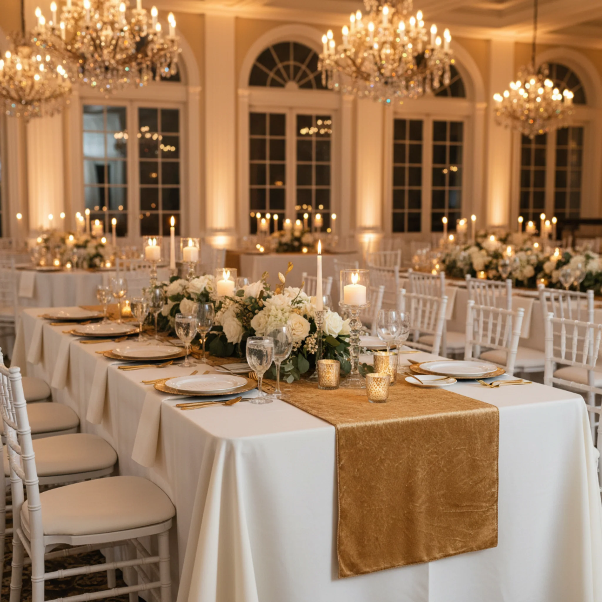 Velvet Table Runner - Mustard Gold - Image 2