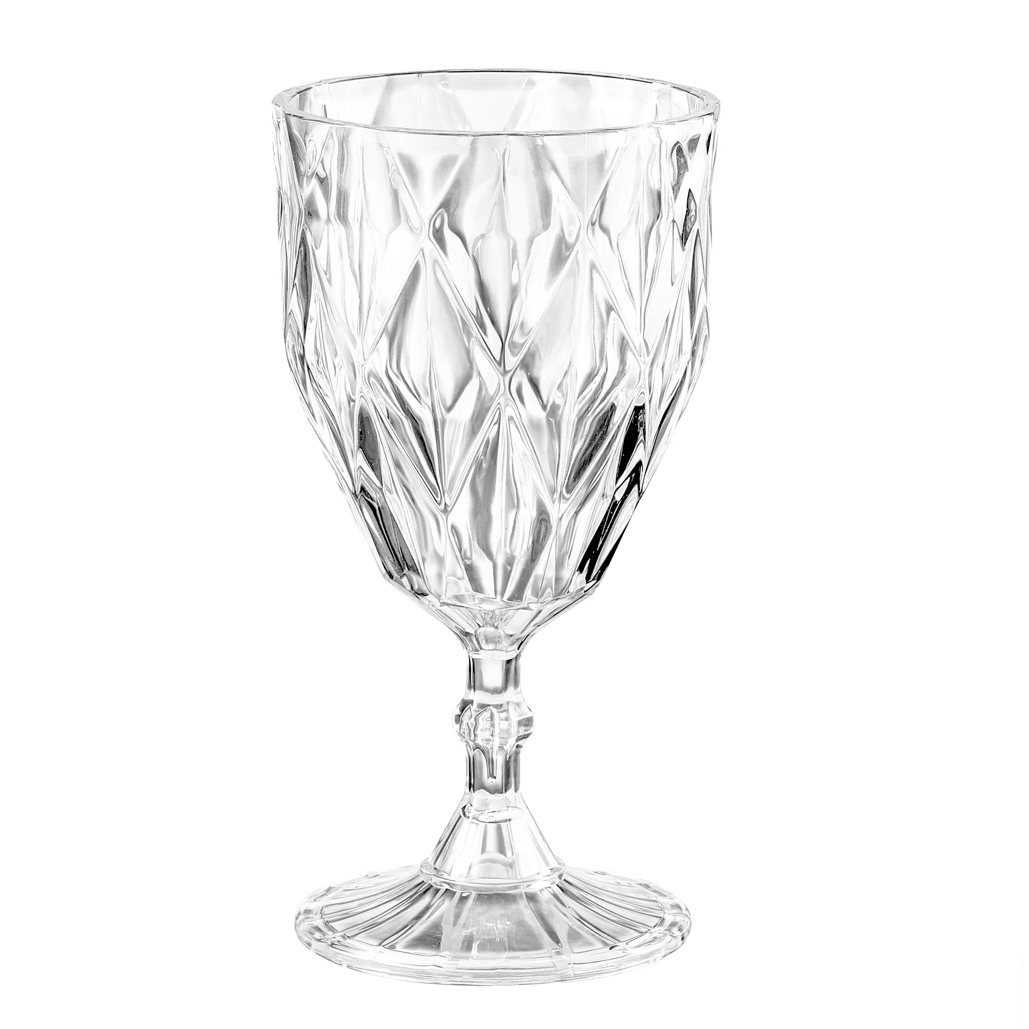Clear Vintage Acrylic Goblets (6 pcs/pk)