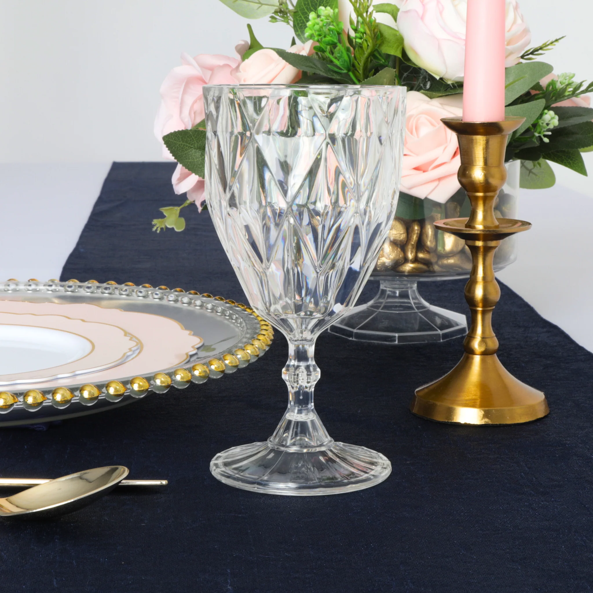Clear Vintage Acrylic Goblets (6 pcs/pk) - Image 2