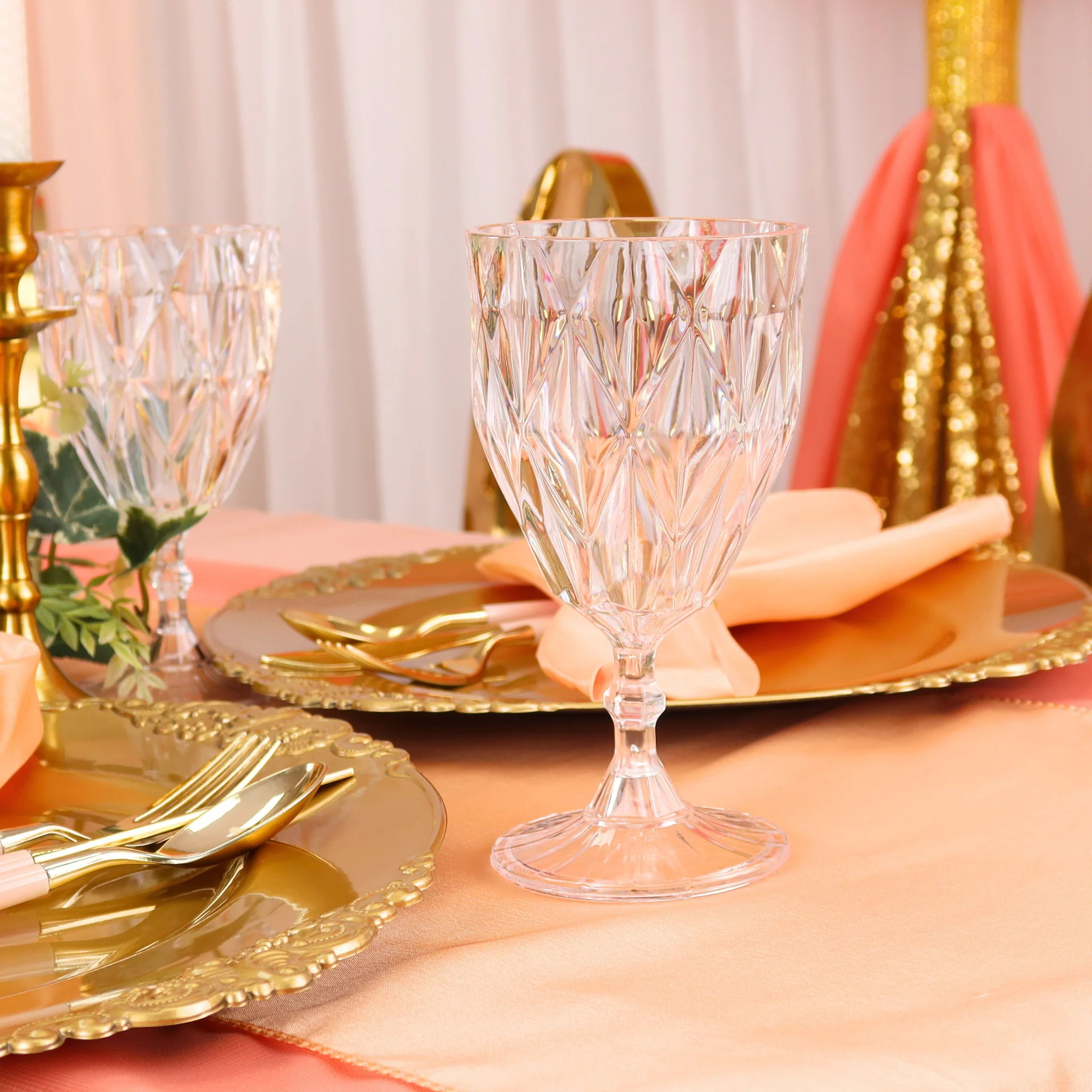 Clear Vintage Acrylic Goblets (6 pcs/pk) - Image 3
