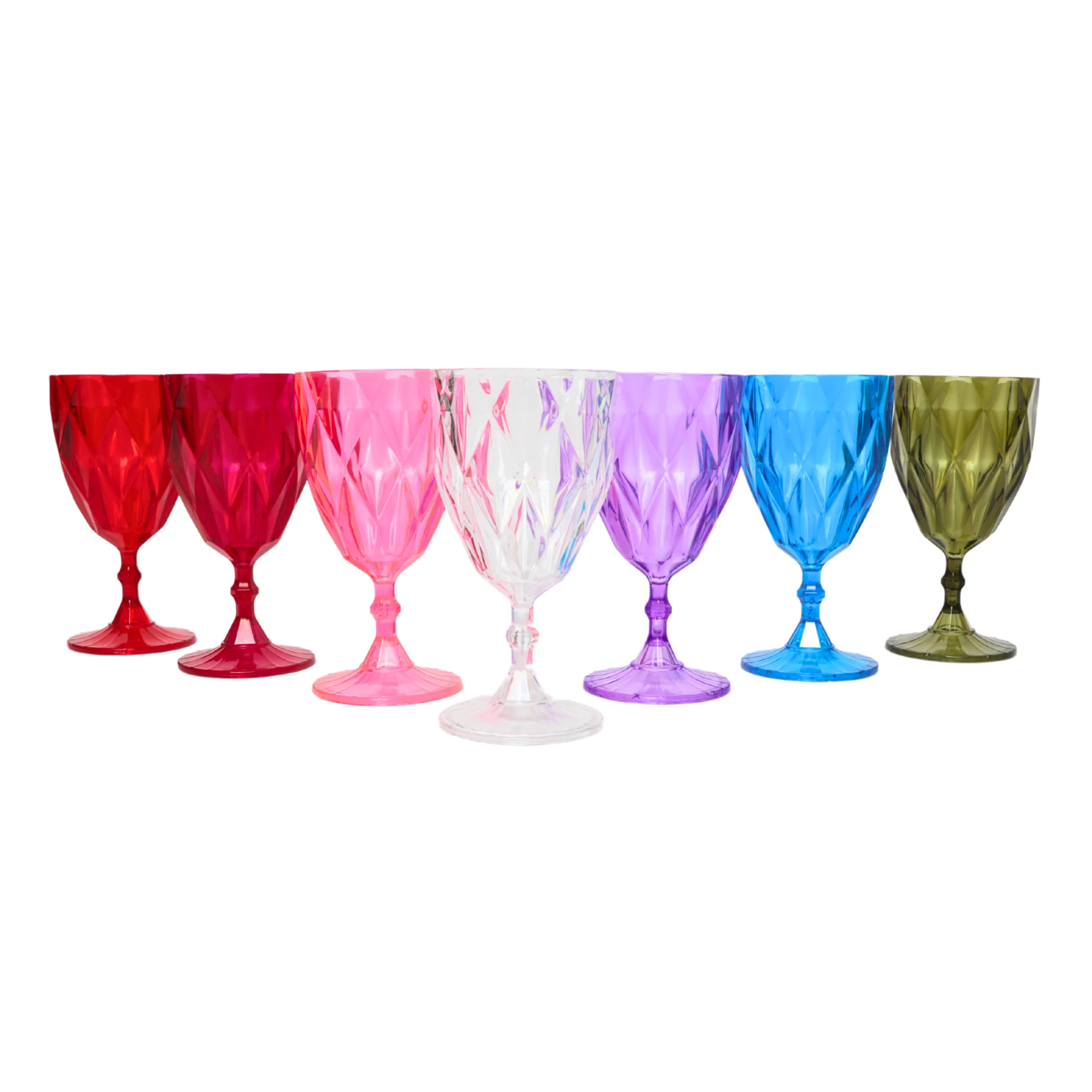 Clear Vintage Acrylic Goblets (6 pcs/pk) - Image 9