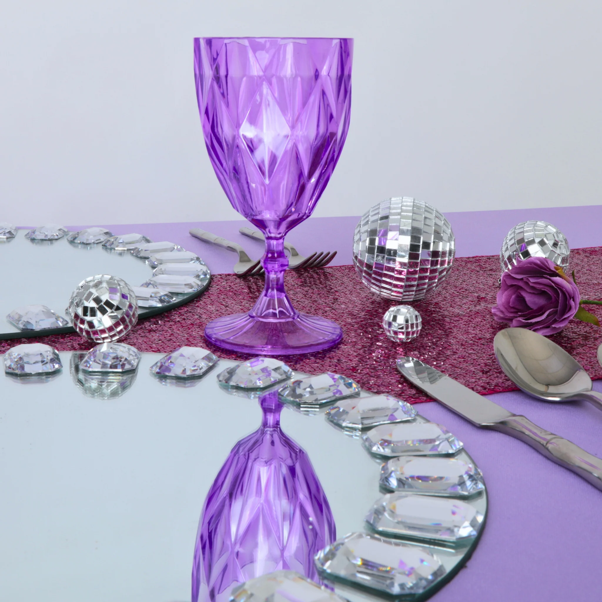 Lavender Vintage Acrylic Goblets (6 pcs/pk) - Image 3