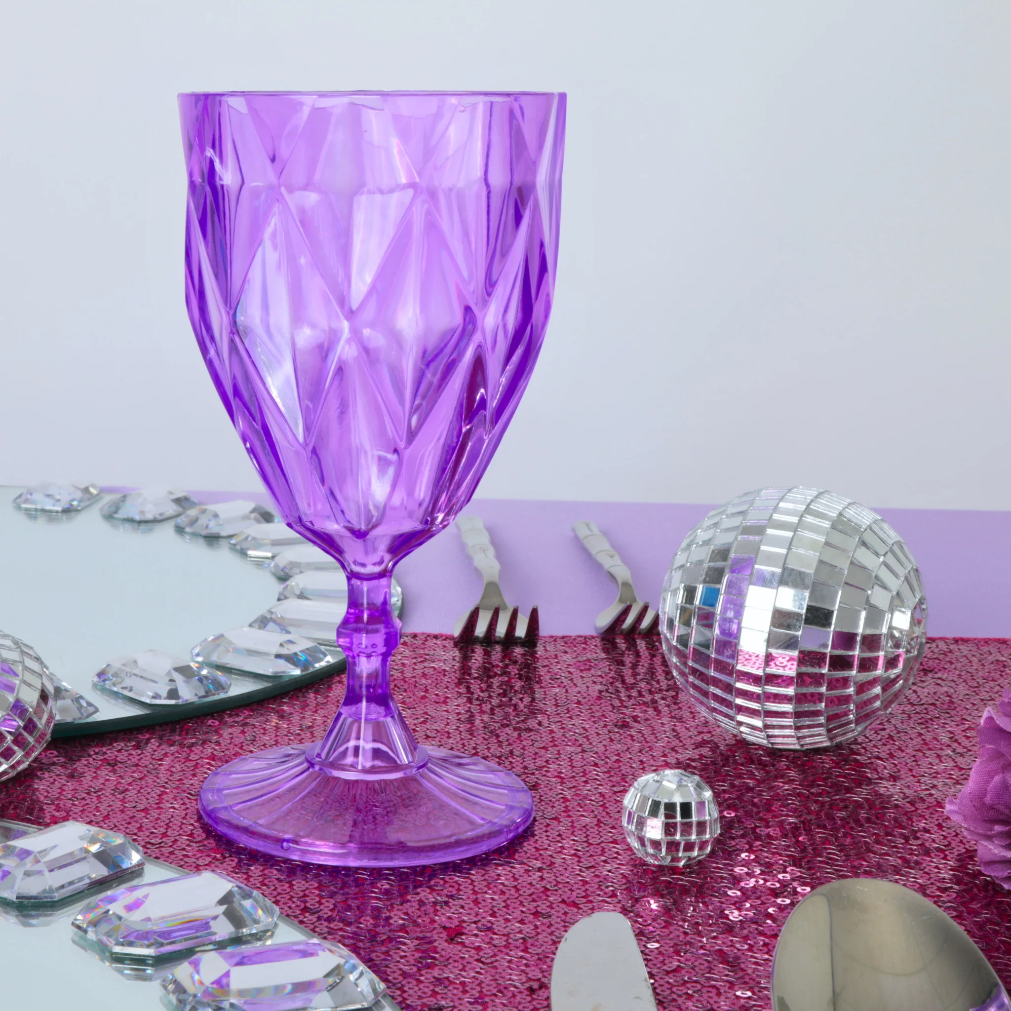 Lavender Vintage Acrylic Goblets (6 pcs/pk) - Image 4