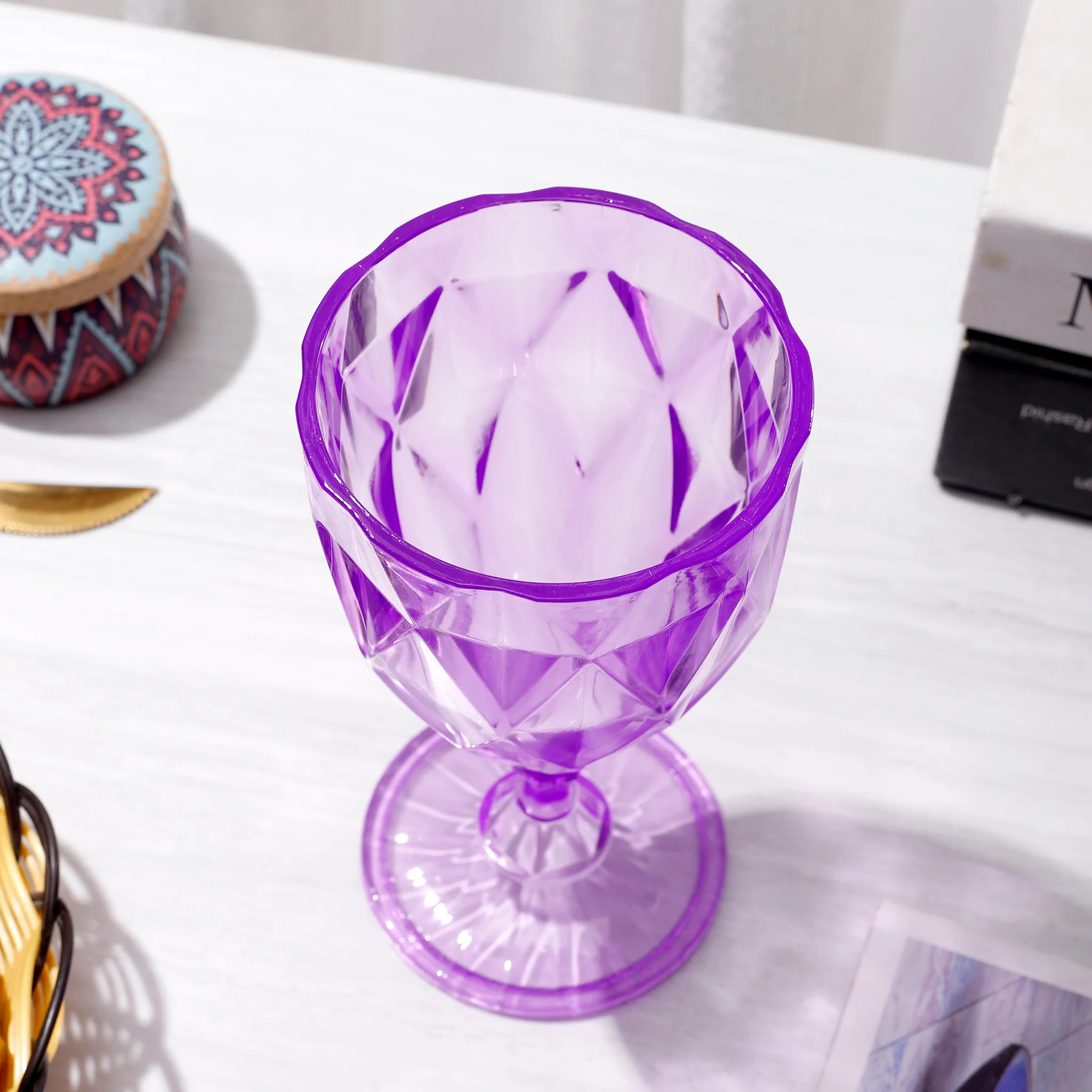 Lavender Vintage Acrylic Goblets (6 pcs/pk) - Image 5