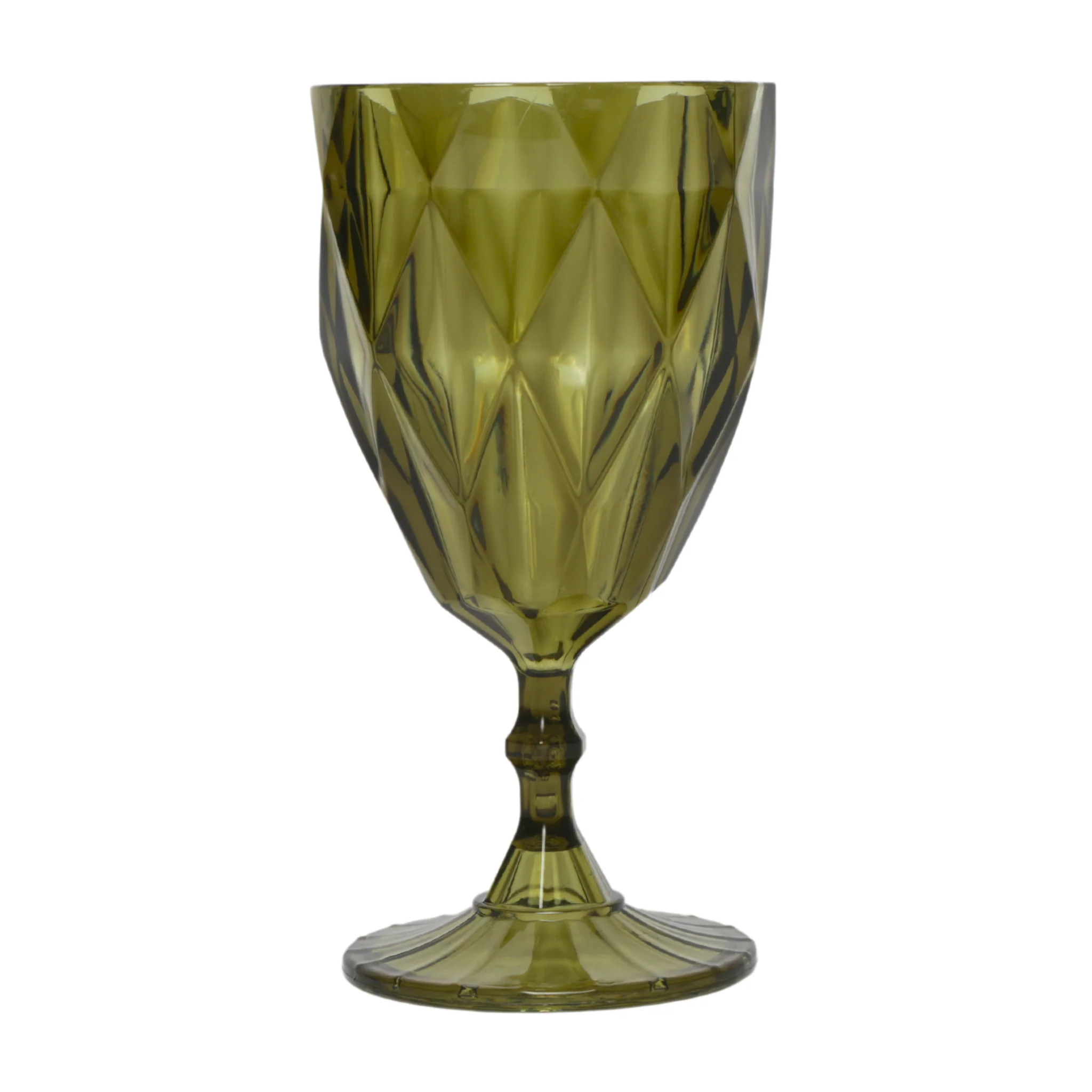 Olive Green Vintage Acrylic Goblets (6 pcs/pk) - Image 6