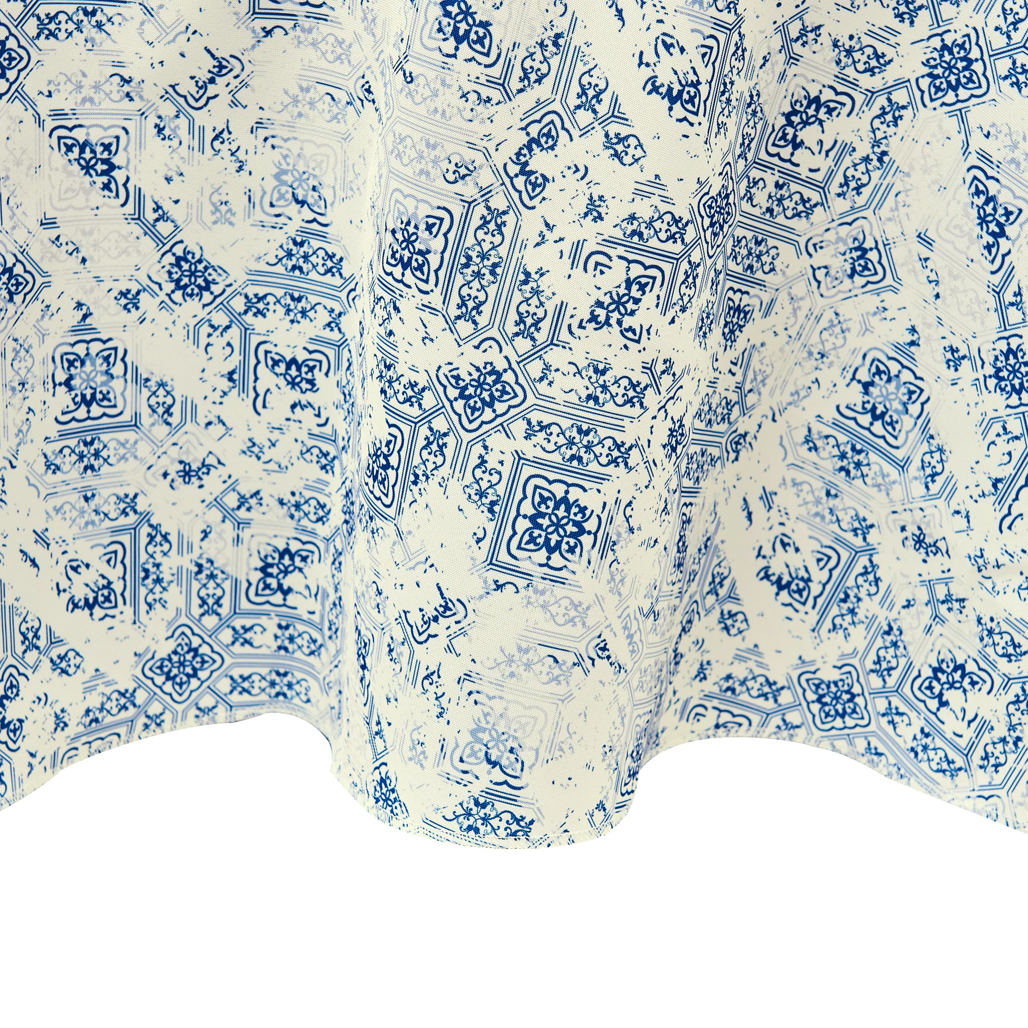 Vintage Mediterranean 132" Round Tablecloth - Image 3