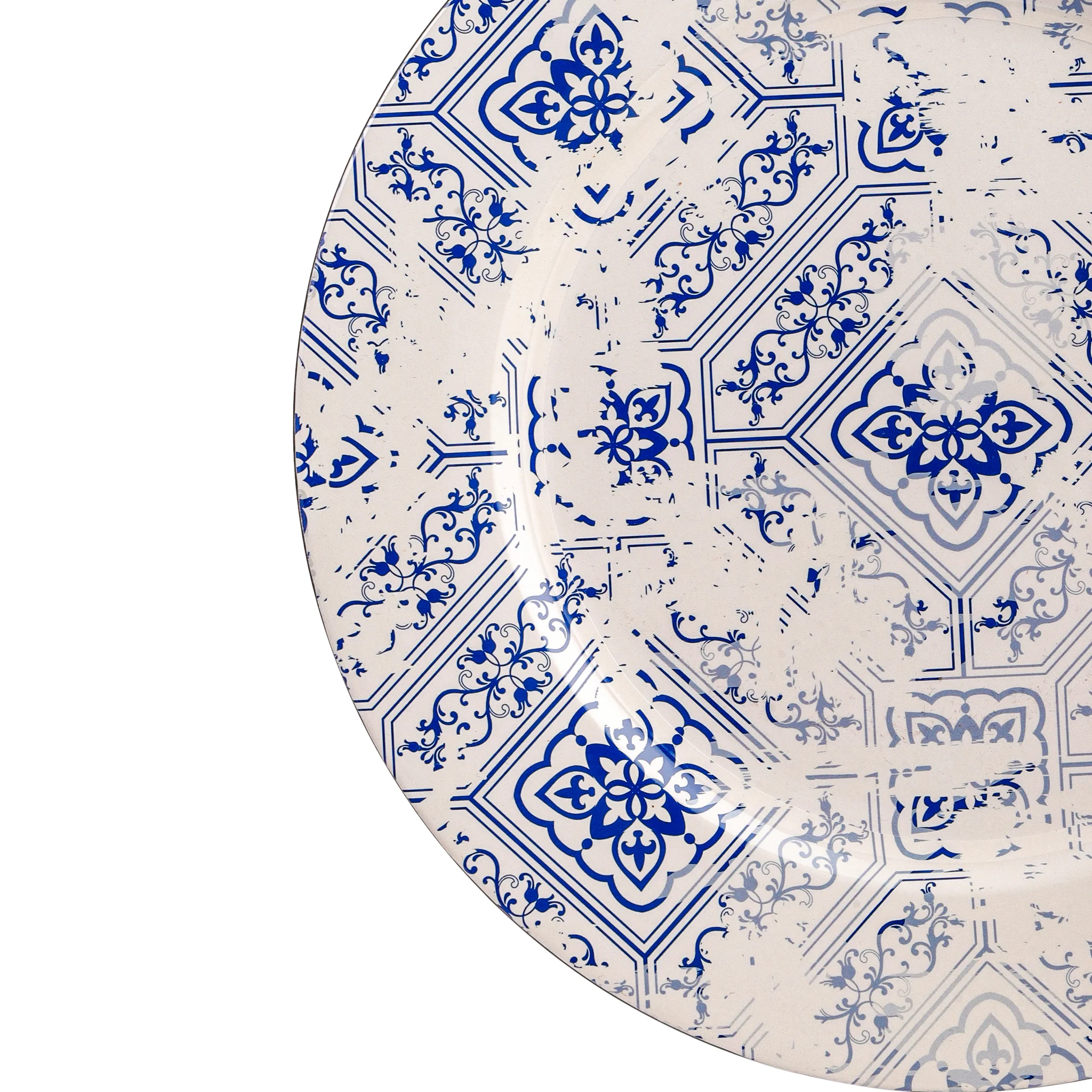 Vintage Mediterranean Acrylic Charger Plate - Image 4