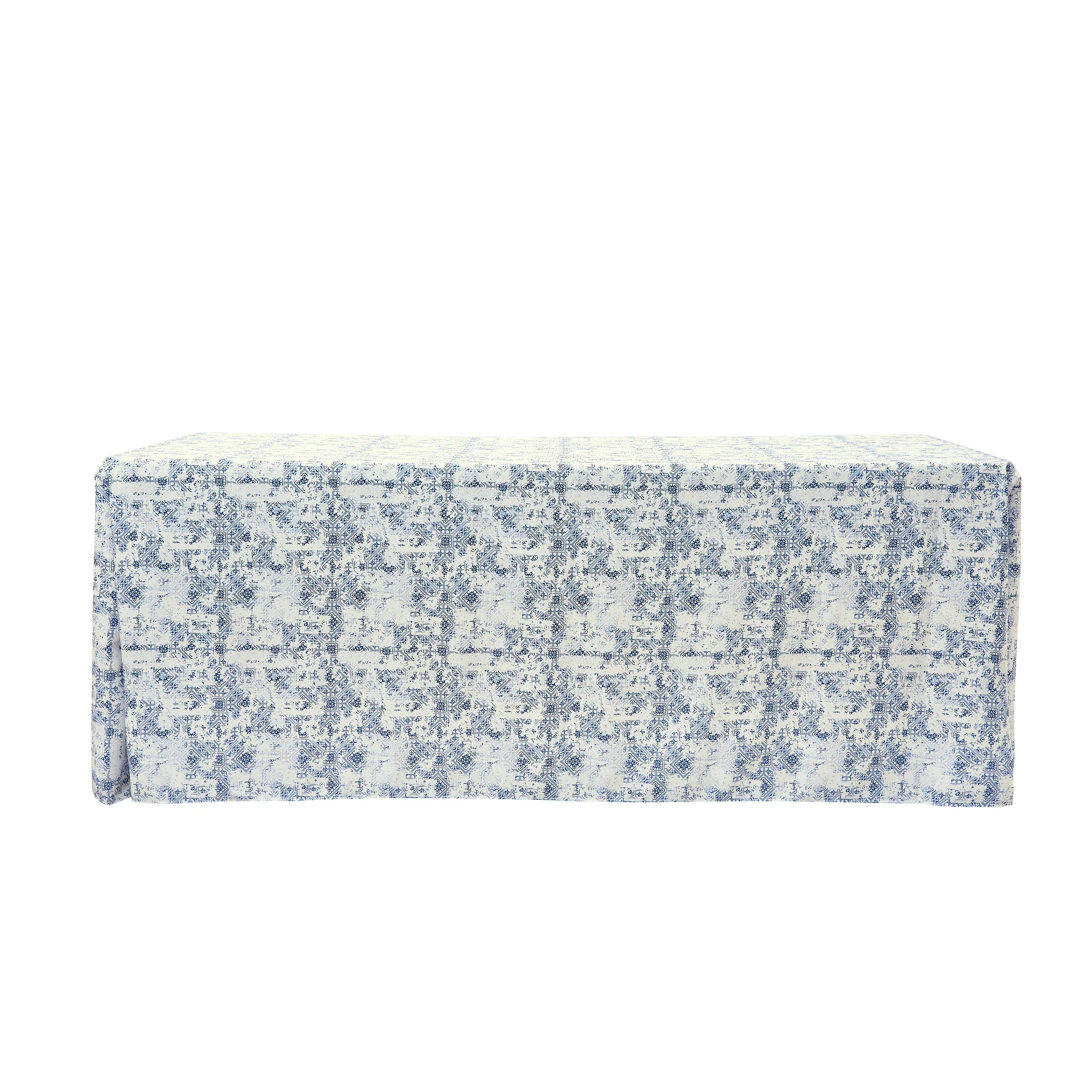 Vintage Mediterranean Rectangular 90"x132" Tablecloth - Image 3