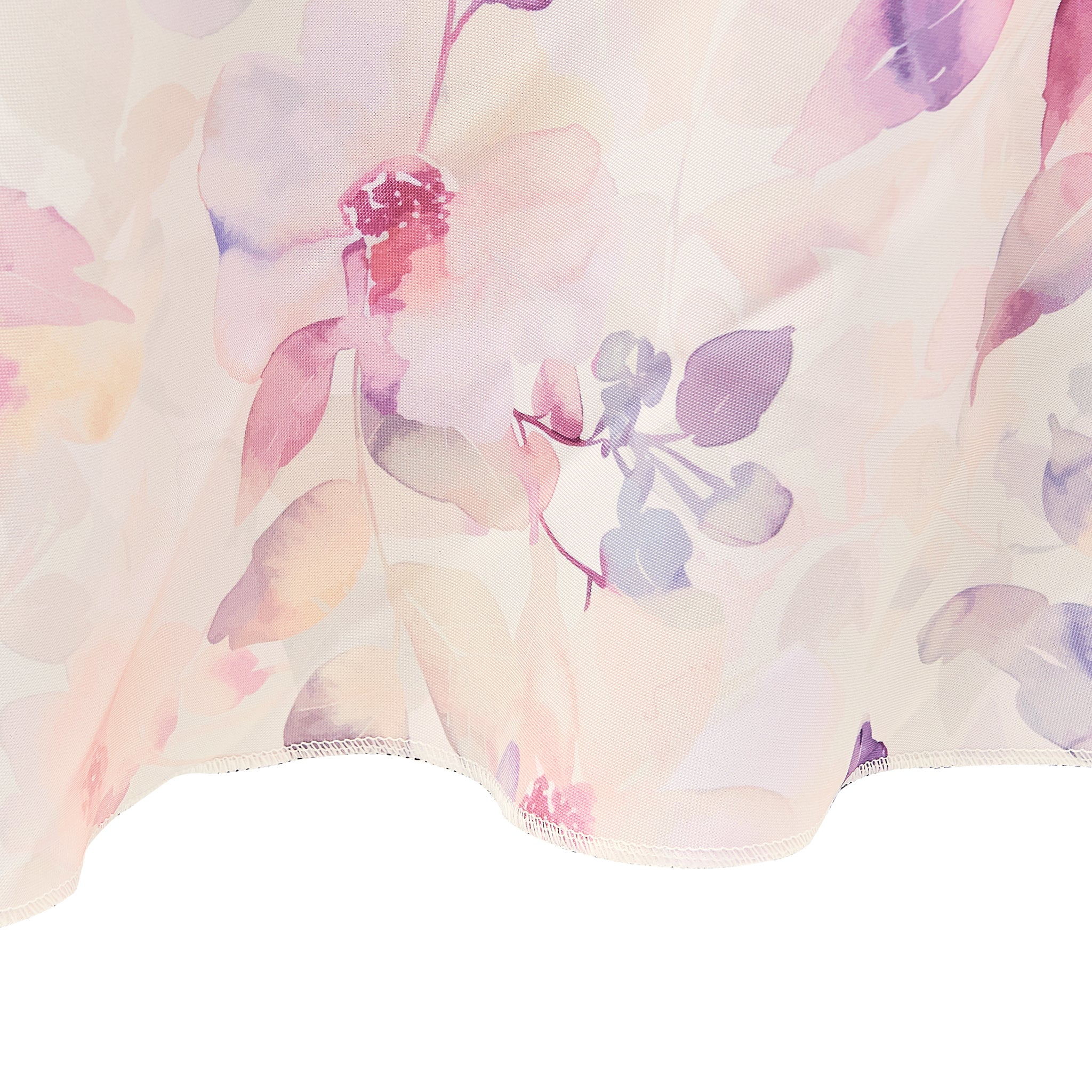 Watercolor Floral 132" Round Tablecloth - Pink - Image 4