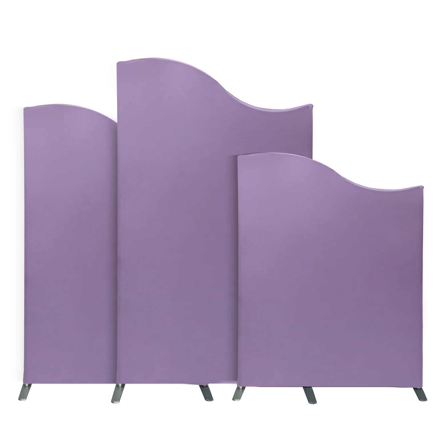 Spandex Arch Covers for Heavy Duty Wave Frame Backdrop 3pc/set - Lavender