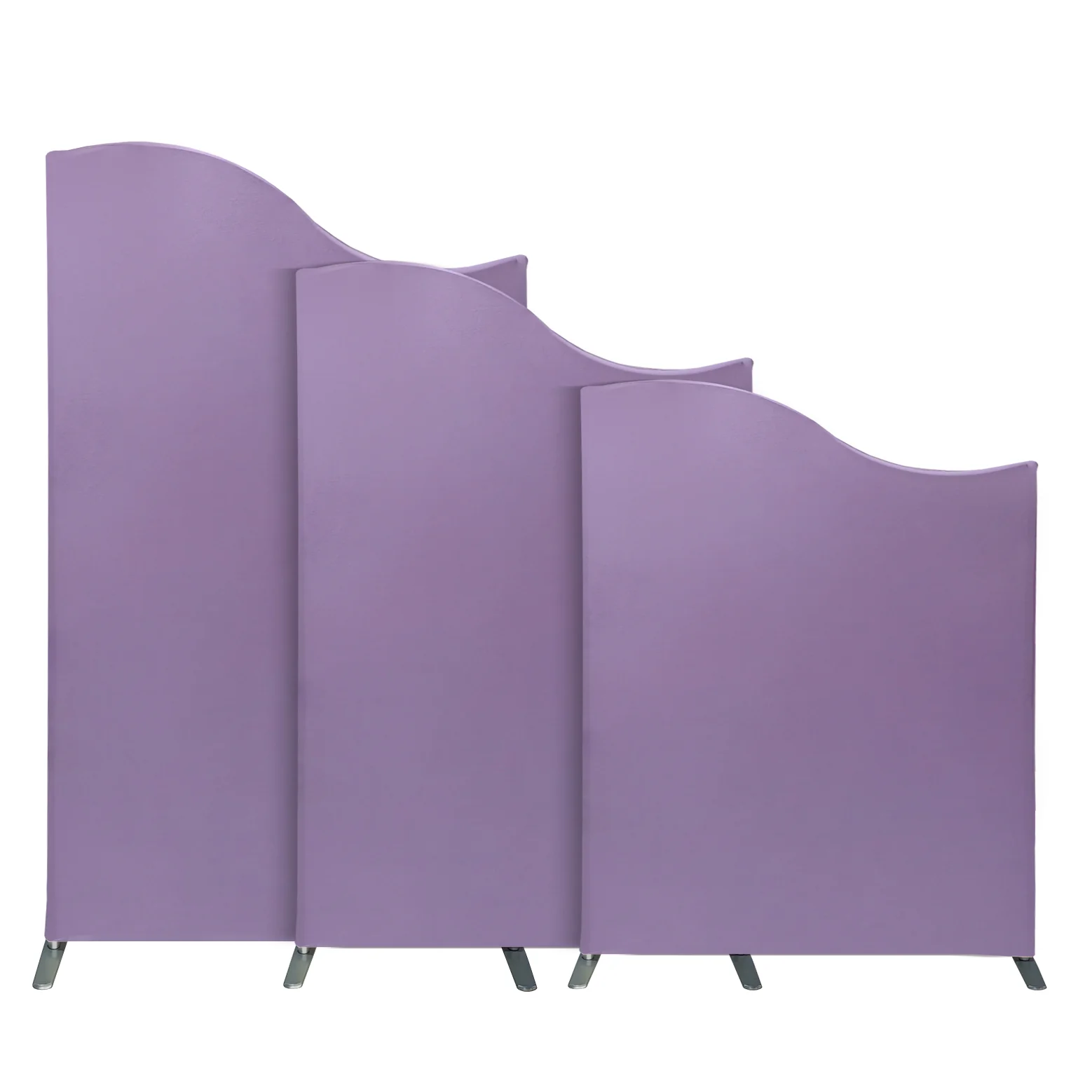 Spandex Arch Covers for Heavy Duty Wave Frame Backdrop 3pc/set - Lavender - Image 6