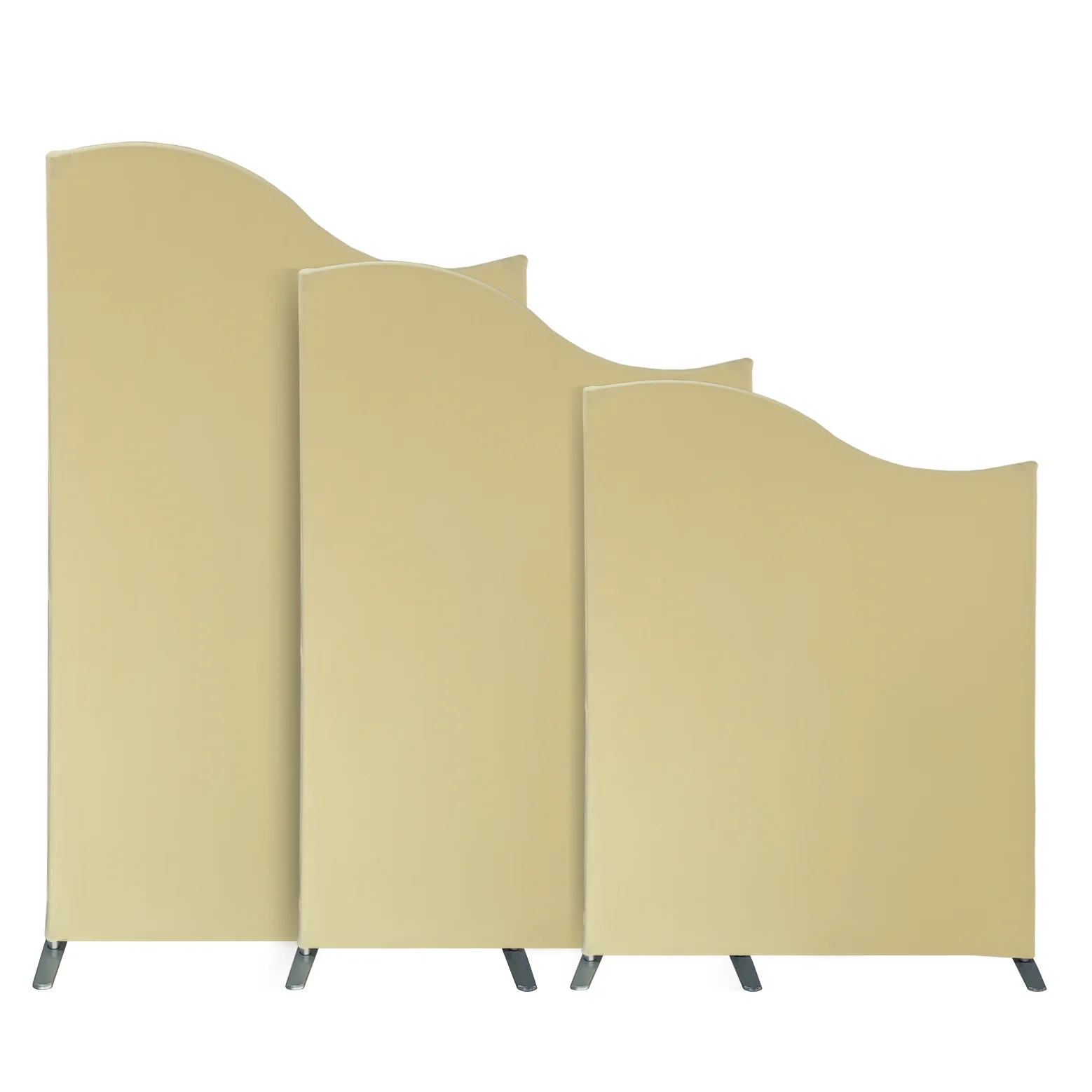 Spandex Arch Covers for Heavy Duty Wave Frame Backdrop 3pc/set - Pastel Yellow - Image 6