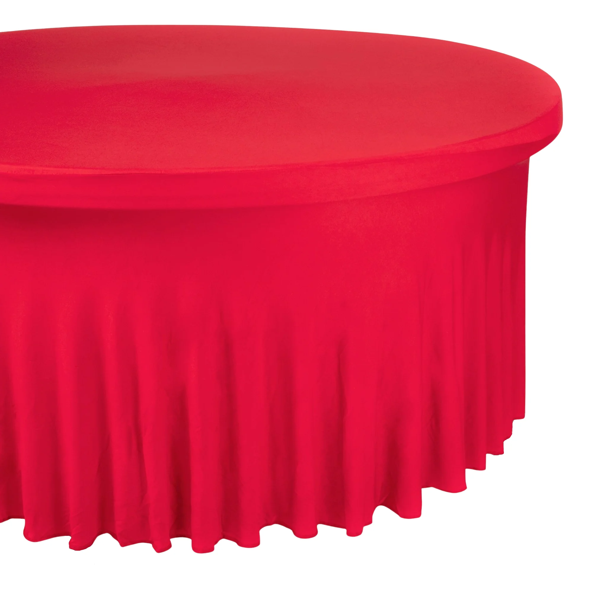 Wavy Spandex Table Cover 5ft Round - Red - Image 5