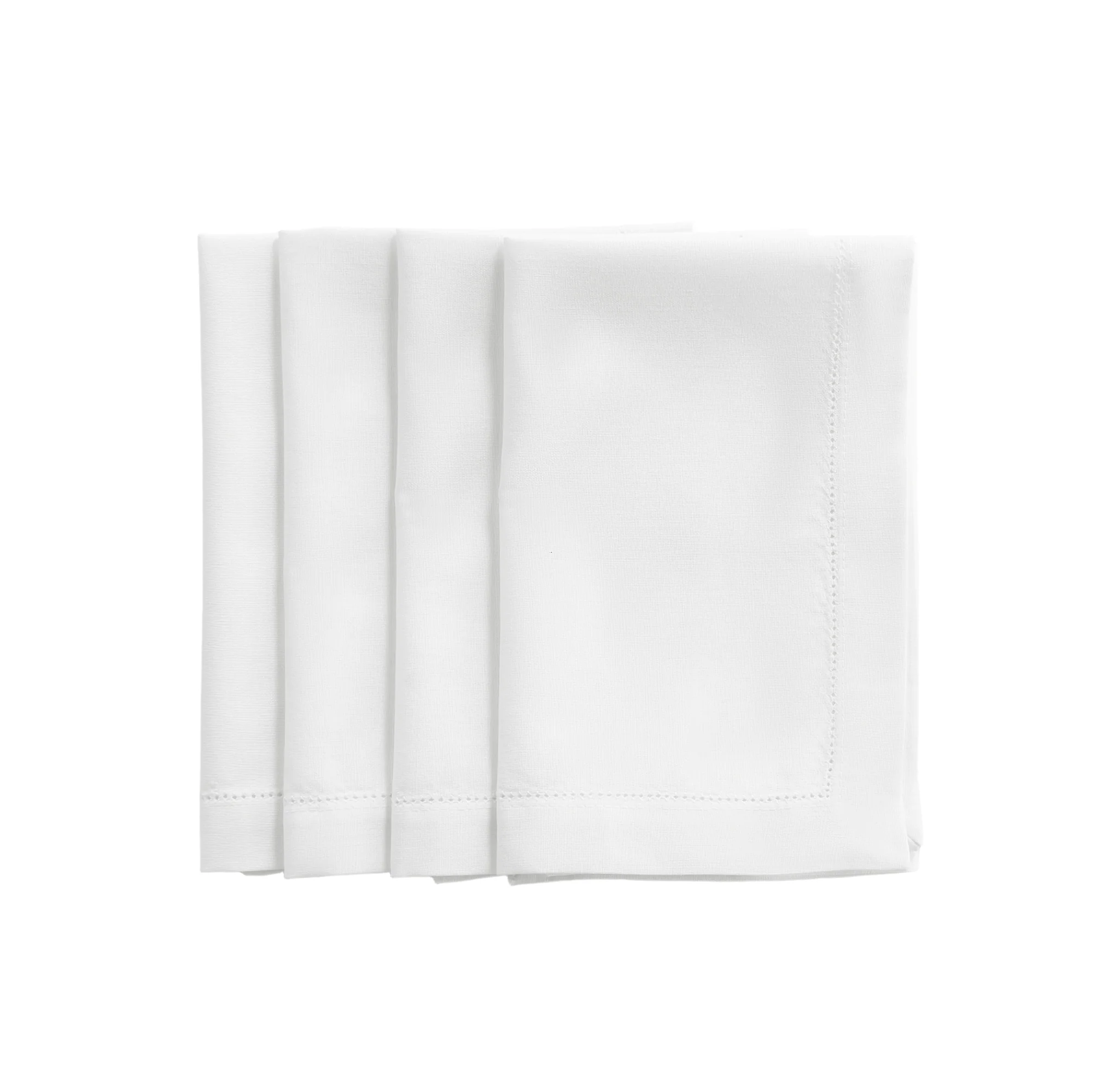 White Hemstitch Linen Napkins 20"x20" (Set of 4) - Image 4