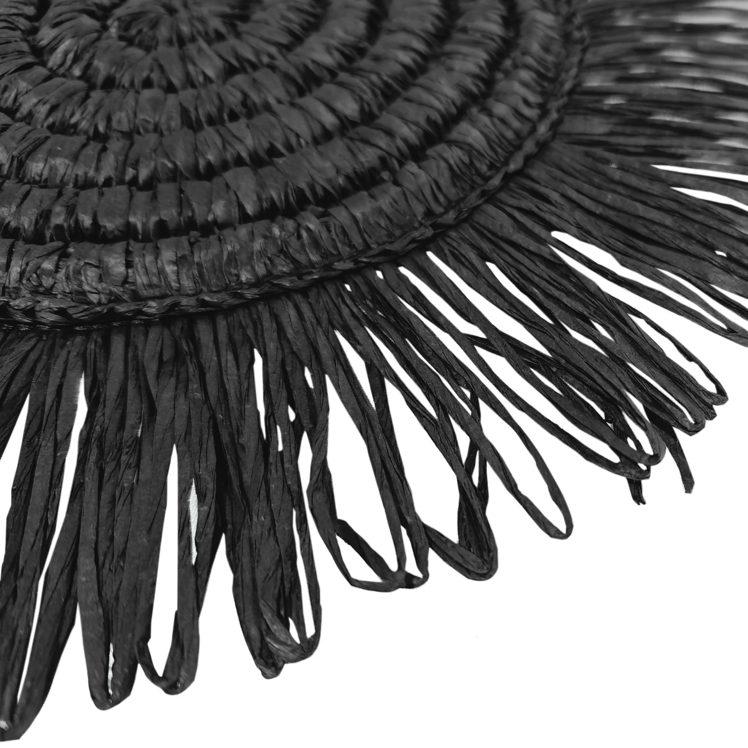 4pc/set Woven Fringe 15" Placemats - Black - Image 3